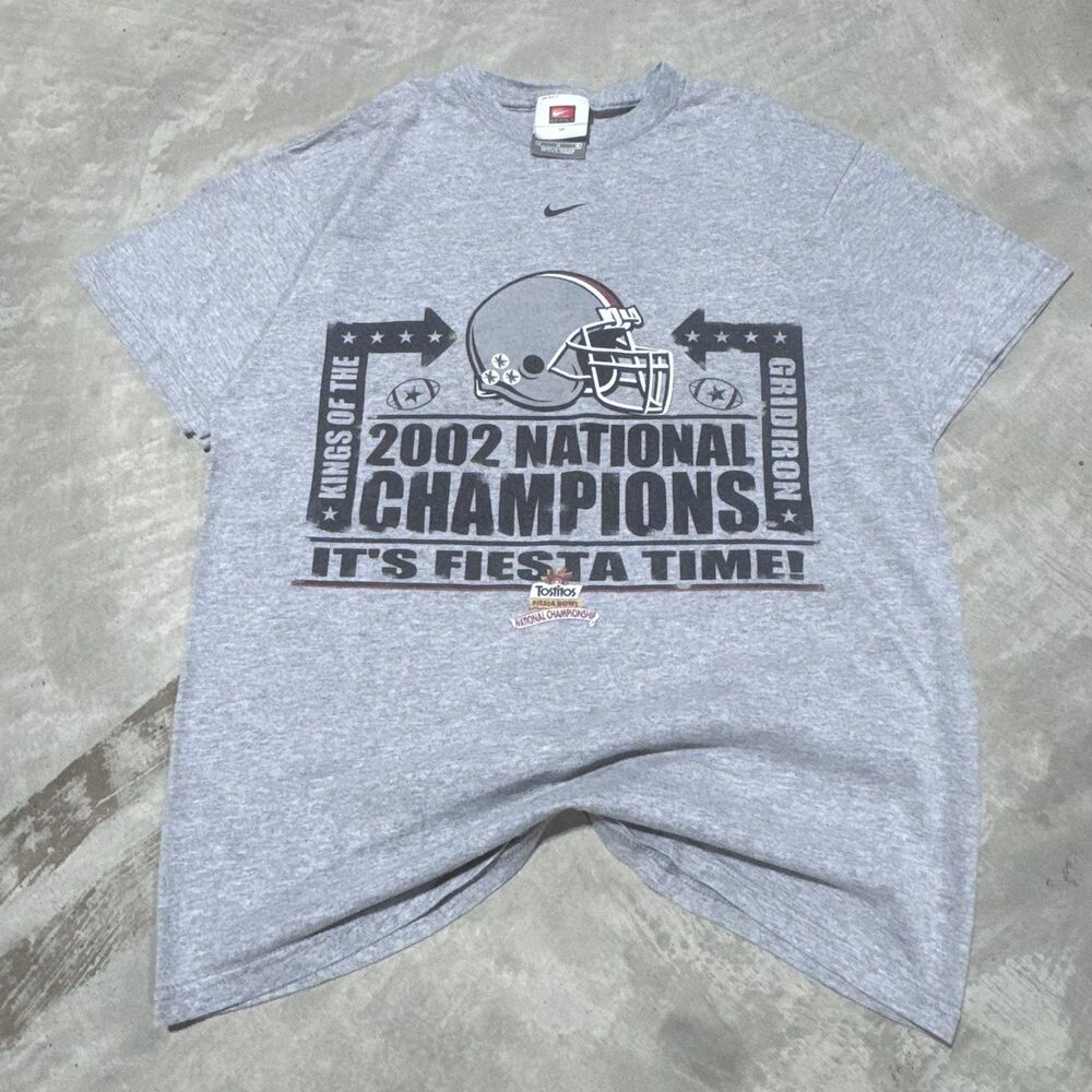 Nike Ohio State Buckeyes 2002 National Champions Fiesta Bowl T Shirt Mens M